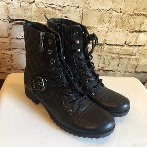 Guess Black Combat Boots Size 8 Never Worn